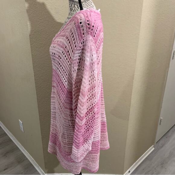 Lane Bryant pink white sweater plus size 18 20 - Picture 4 of 7